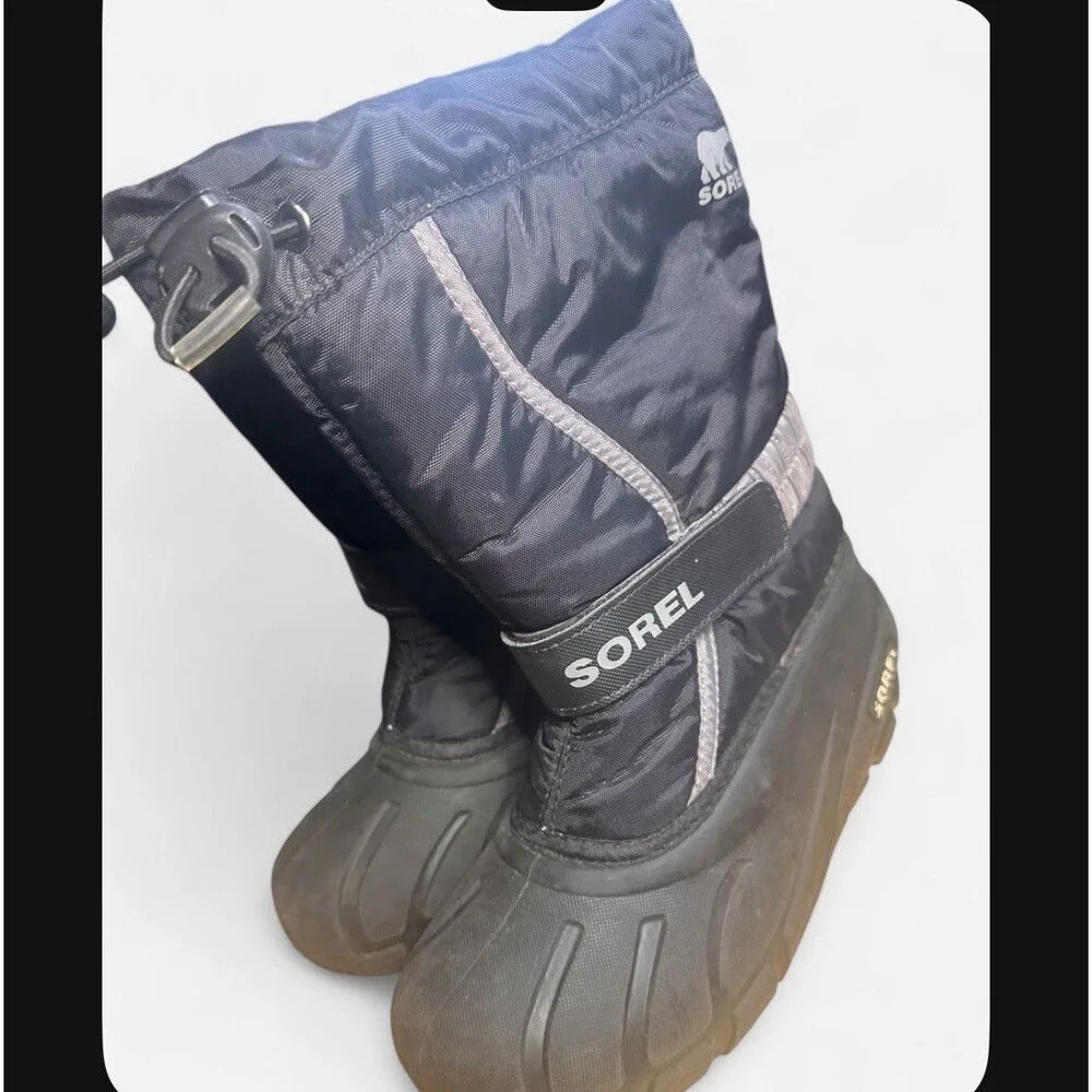 Sorel Youth 2 Winter Snow Boots Black Waterproof Insulated NY1962-010 Kids